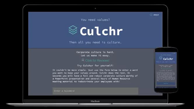 an image of a computer and cell phone displaying the Culchr project